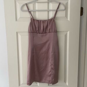 Purple (mauve) Silk Dress - Small